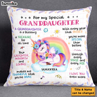 Personalized Gift For Extraodinary Granddaughter Unicorn Pillow 28117 thumb 1