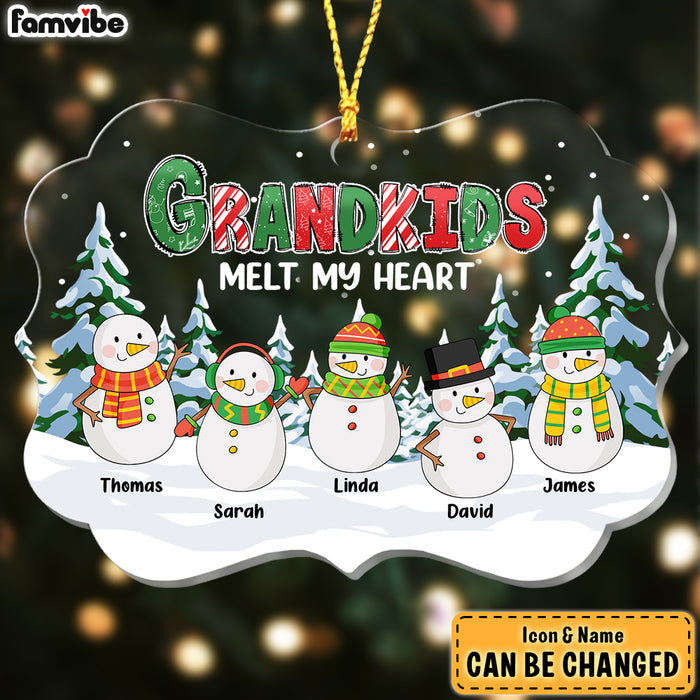 Personalized Grandkids Melt Our Hearts Ornament Benelux Ornament 28121 1