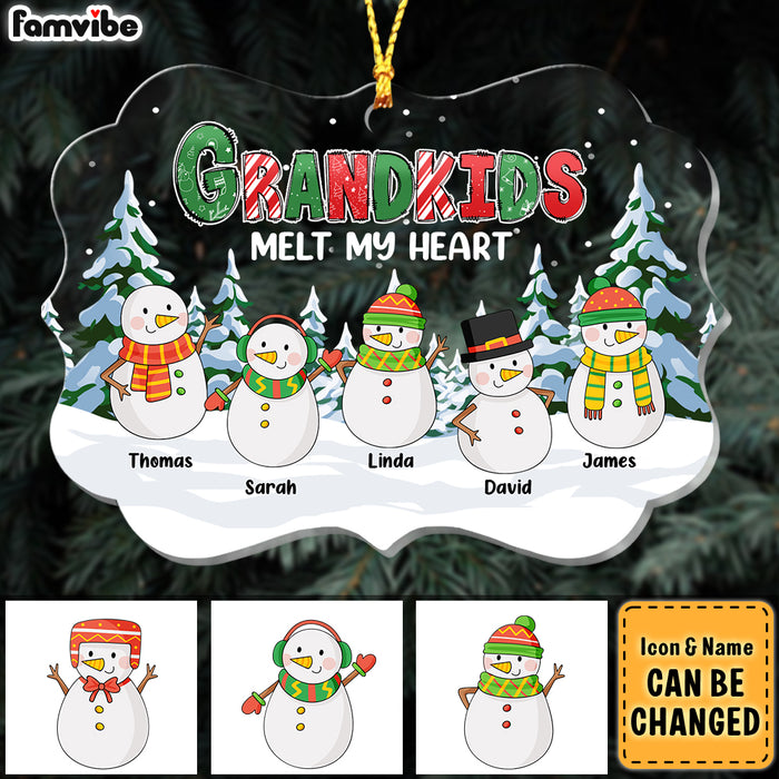 Personalized Grandkids Melt Our Hearts Ornament Benelux Ornament 28121 1