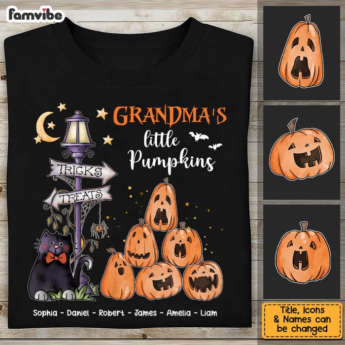 Personalized Gift For Grandma Halloween Little Pumpkins Shirt - Hoodie - Sweatshirt 28130 1