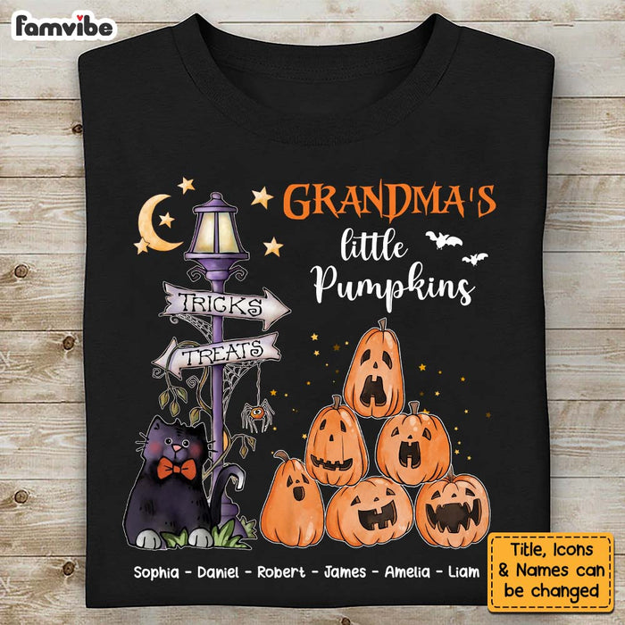 Personalized Gift For Grandma Halloween Little Pumpkins Shirt - Hoodie - Sweatshirt 28130 1