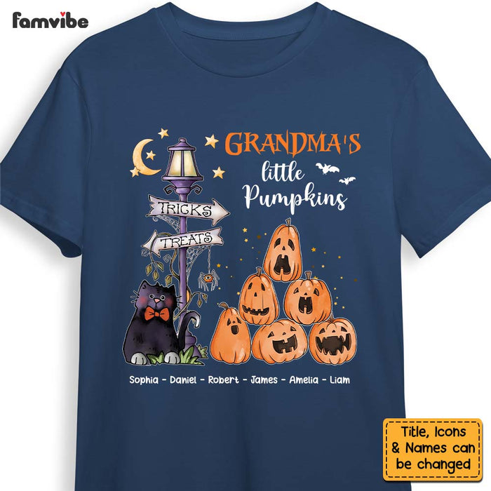 Personalized Gift For Grandma Halloween Little Pumpkins Shirt - Hoodie - Sweatshirt 28130 1