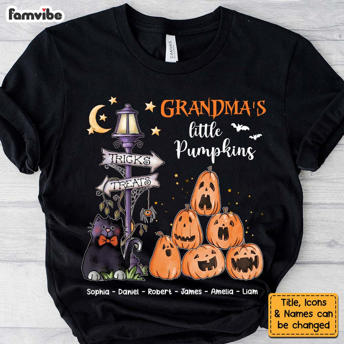 Personalized Gift For Grandma Halloween Little Pumpkins Shirt - Hoodie - Sweatshirt 28130 1
