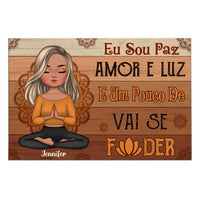 PersonalizedEu Sou Paz Amor E Luz  Spanish Yoga Poster 28131 thumb 1