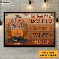 PersonalizedEu Sou Paz Amor E Luz  Spanish Yoga Poster 28131 thumb 1