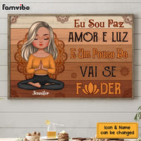 PersonalizedEu Sou Paz Amor E Luz  Spanish Yoga Poster 28131 thumb 1