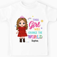 Personalized Gift For Granddaughter This Girl Will Change The World Kid T Shirt 28136 thumb 1