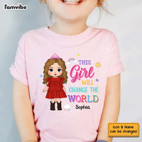 Personalized Gift For Granddaughter This Girl Will Change The World Kid T Shirt 28136 thumb 1