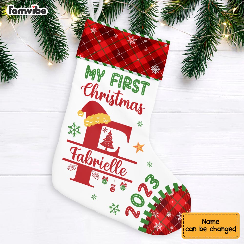 Personalized Gift For Baby My First Christmas Stocking 28138 Primary Mockup