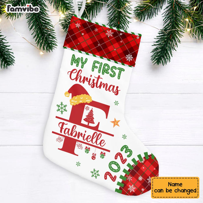 Personalized Gift For Baby My First Christmas Stocking 28138 1