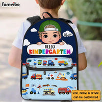 Personalized Hello Kindergarten Grandson Granddaughter Backpack BackPack 28140 thumb 1