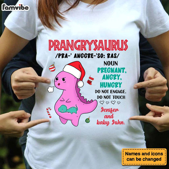 Personalized Gift For Mommy To Be Prangrysaurus Shirt - Hoodie - Sweatshirt 28148 1