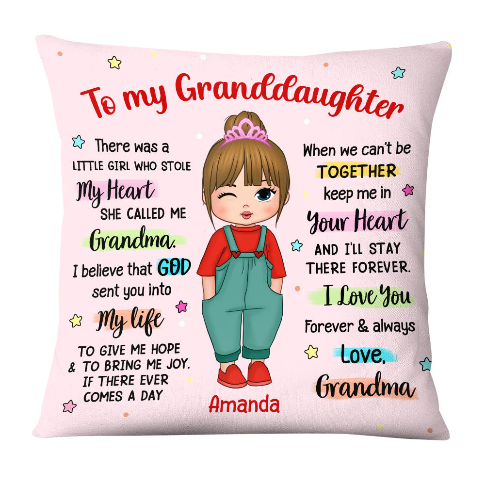 Personalized Gift For Granddaughter A Girl Who Stole My Heart Pillow 28151 Primary Mockup