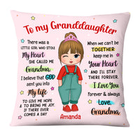 Personalized Gift For Granddaughter A Girl Who Stole My Heart Pillow 28151 thumb 1
