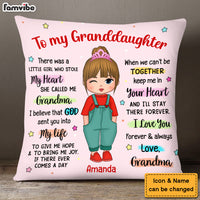Personalized Gift For Granddaughter A Girl Who Stole My Heart Pillow 28151 thumb 1