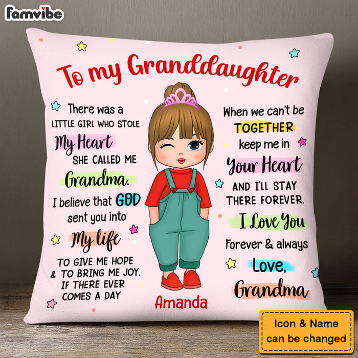 Personalized Gift For Granddaughter A Girl Who Stole My Heart Pillow 28151 1