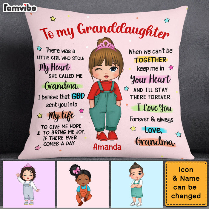 Personalized Gift For Granddaughter A Girl Who Stole My Heart Pillow 28151 1