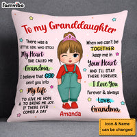 Personalized Gift For Granddaughter A Girl Who Stole My Heart Pillow 28151 thumb 1