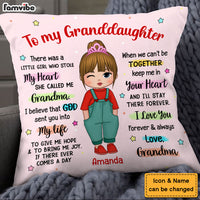 Personalized Gift For Granddaughter A Girl Who Stole My Heart Pillow 28151 thumb 1