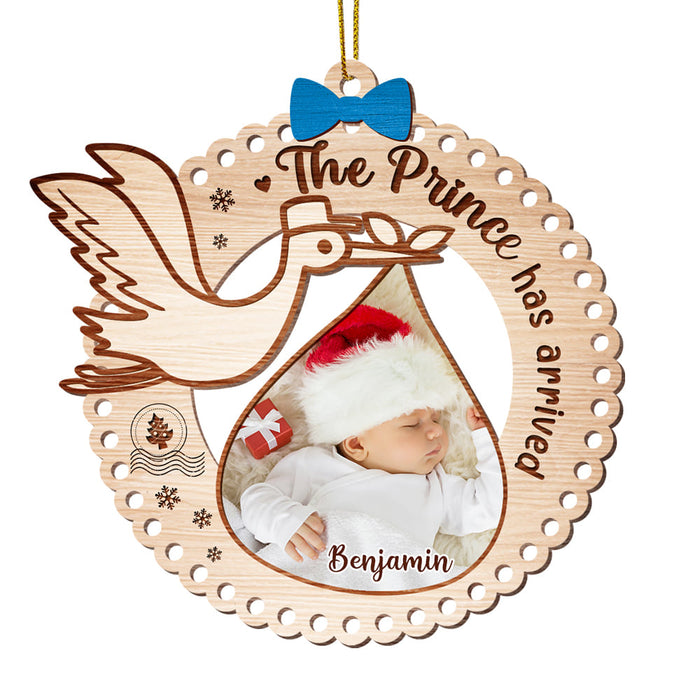 Personalized Christmas Gift For Newborn Baby Has Arrived Photo Ornament 28152 1