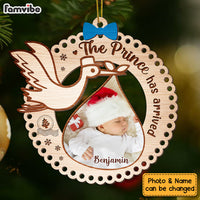 Personalized Christmas Gift For Newborn Baby Has Arrived Photo Ornament 28152 thumb 1