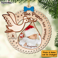Personalized Christmas Gift For Newborn Baby Has Arrived Photo Ornament 28152 thumb 1