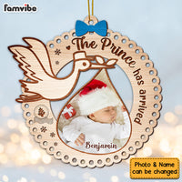 Personalized Christmas Gift For Newborn Baby Has Arrived Photo Ornament 28152 thumb 1