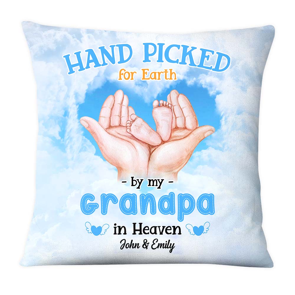 Personalized Gift For Newborn Baby Hand Picked For Earth In Heaven Pillow 27783 28158 Primary Mockup