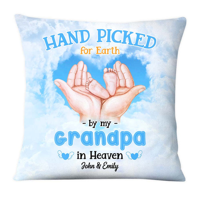 Personalized Gift For Newborn Baby Hand Picked For Earth In Heaven Pillow 27783 28158 1