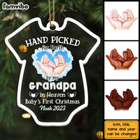 Personalized Newborn Baby's First Christmas Onesie Ornament 27783 28160 thumb 1