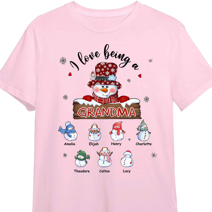 Personalized Gift For Grandma Love Being Grandma Snowman Shirt - Hoodie - Sweatshirt 28165 1