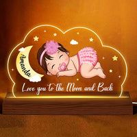 Personalized Love You To The Moon And Back Plaque LED Lamp Night Light 28166 thumb 1