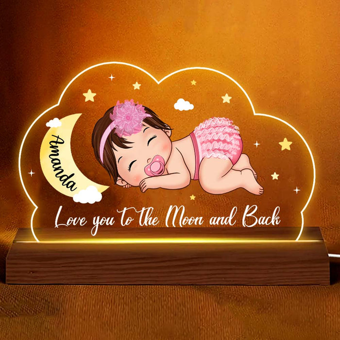 Personalized Love You To The Moon And Back Plaque LED Lamp Night Light 28166 1