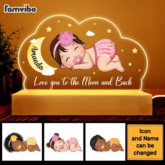 Personalized Love You To The Moon And Back Plaque LED Lamp Night Light 28166 1