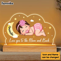 Personalized Love You To The Moon And Back Plaque LED Lamp Night Light 28166 thumb 1