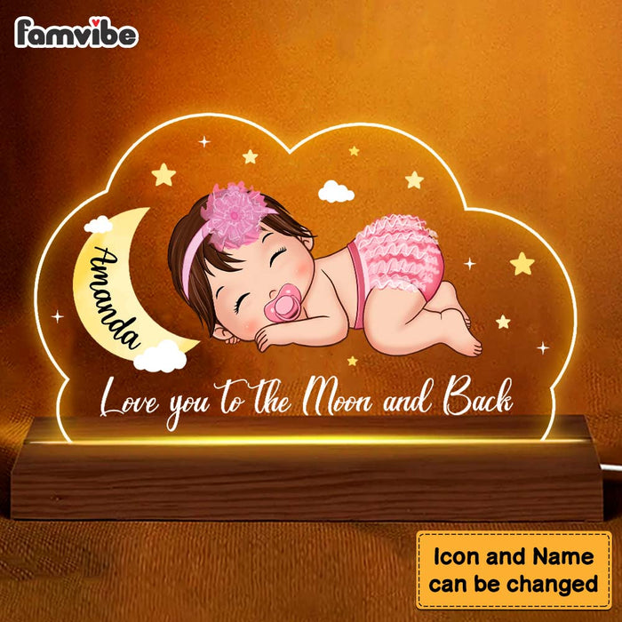 Personalized Love You To The Moon And Back Plaque LED Lamp Night Light 28166 1