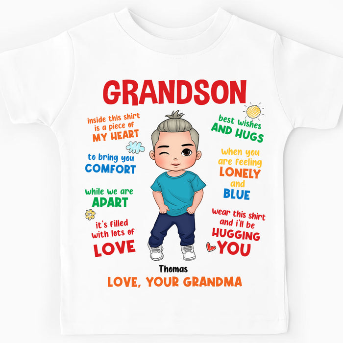 Personalized Gift For Grandson Lots Of Love Inside This Kid T Shirt 28167 1