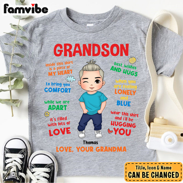 Personalized Gift For Grandson Lots Of Love Inside This Kid T Shirt 28167 1