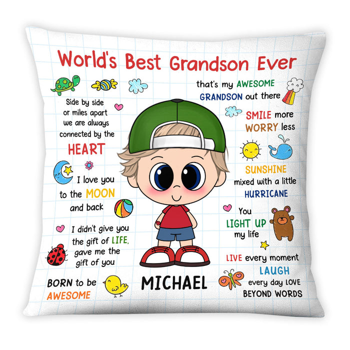 Personalized Gift For Grandson Pillow 28168 1