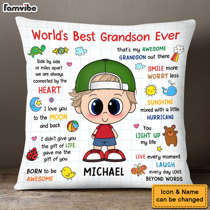 Personalized Gift For Grandson Pillow 28168 1