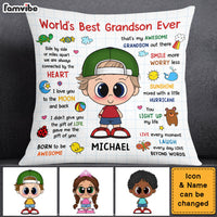Personalized Gift For Grandson Pillow 28168 thumb 1