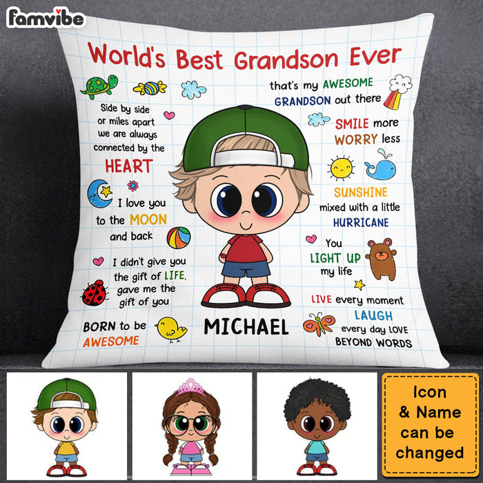 Personalized Gift For Grandson Pillow 28168 1