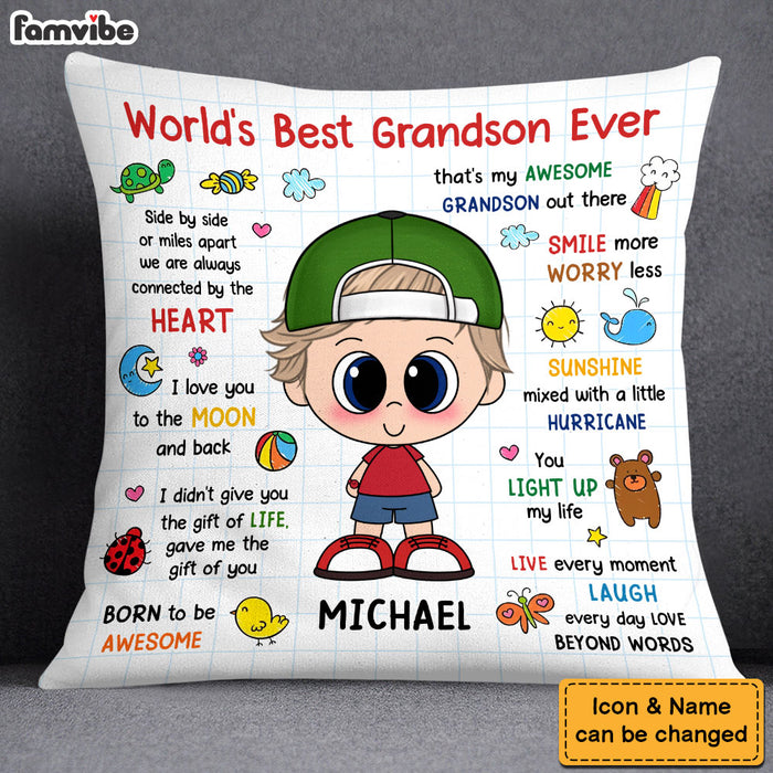 Personalized Gift For Grandson Pillow 28168 1