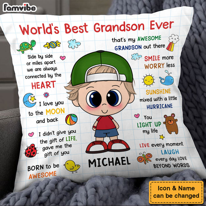 Personalized Gift For Grandson Pillow 28168 1