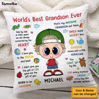 Personalized Gift For Grandson Pillow 28168 thumb 1
