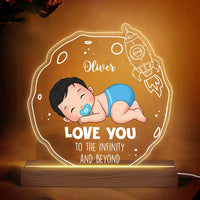Personalized Love You To The Infinity And Beyond Plaque LED Lamp Night Light 28169 thumb 1