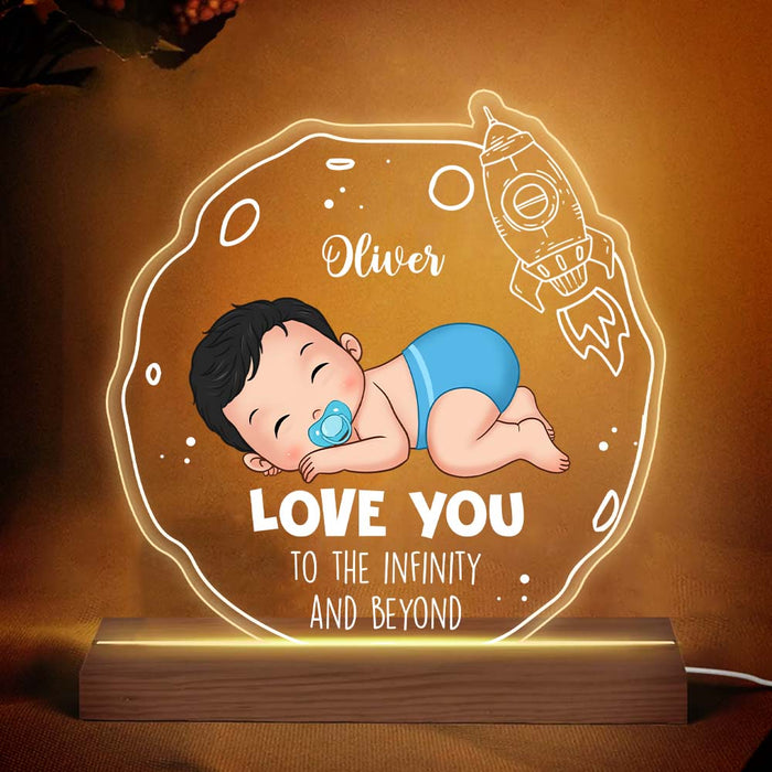 Personalized Love You To The Infinity And Beyond Plaque LED Lamp Night Light 28169 1