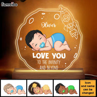 Personalized Love You To The Infinity And Beyond Plaque LED Lamp Night Light 28169 thumb 1