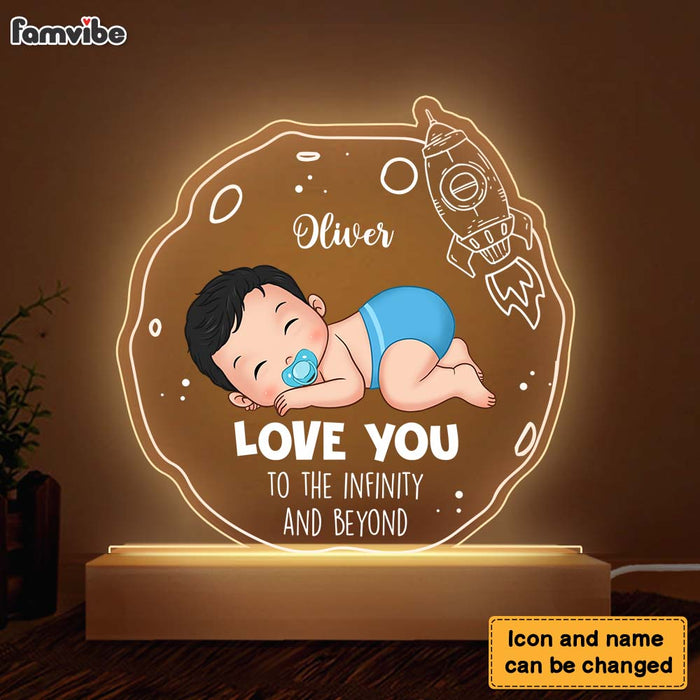 Personalized Love You To The Infinity And Beyond Plaque LED Lamp Night Light 28169 1