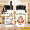 Personalized Gift For Grandson Paleontologist Kids Water Bottle With Straw Lid 28170 1